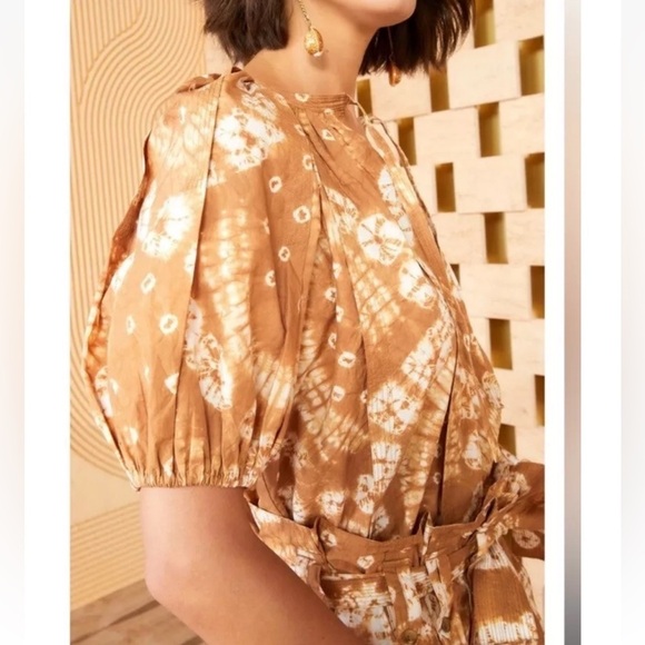 NWT Ulla Johnson Finn Top ochre Shibori size 6 - Picture 3 of 10